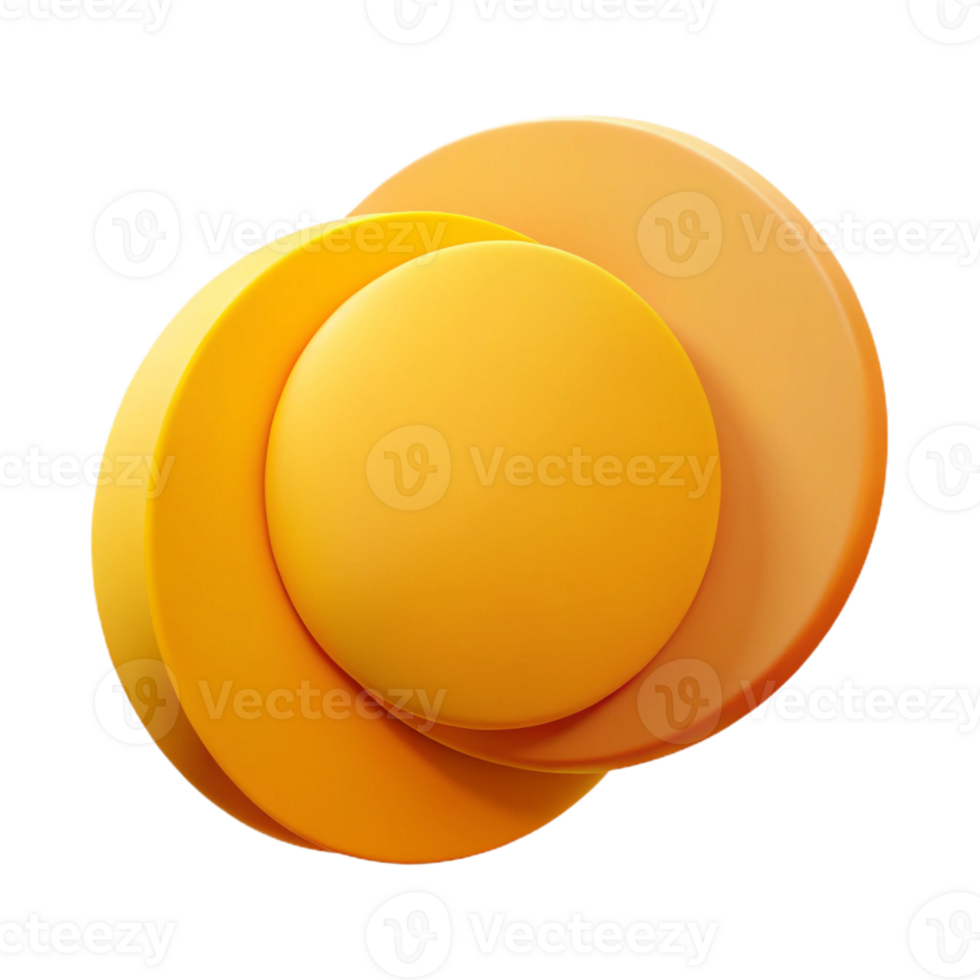 mysterious mesmerizing Overlapping circles, crisp edges, scalable design, flat yellow and orange with Scalable Design. refined png