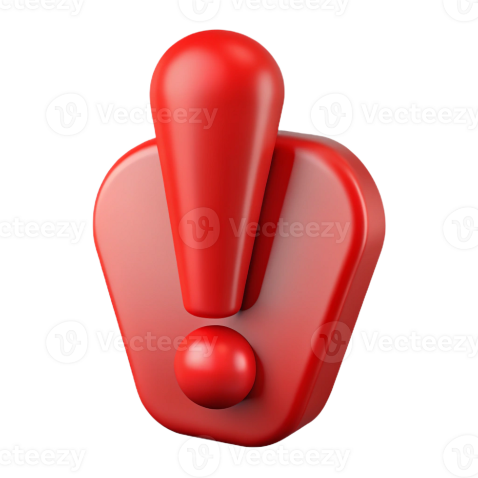 harmonious exquisite Crisp edges define a scalable exclamation mark in scarlet. Clean lines with Scalable Design. studio quality png