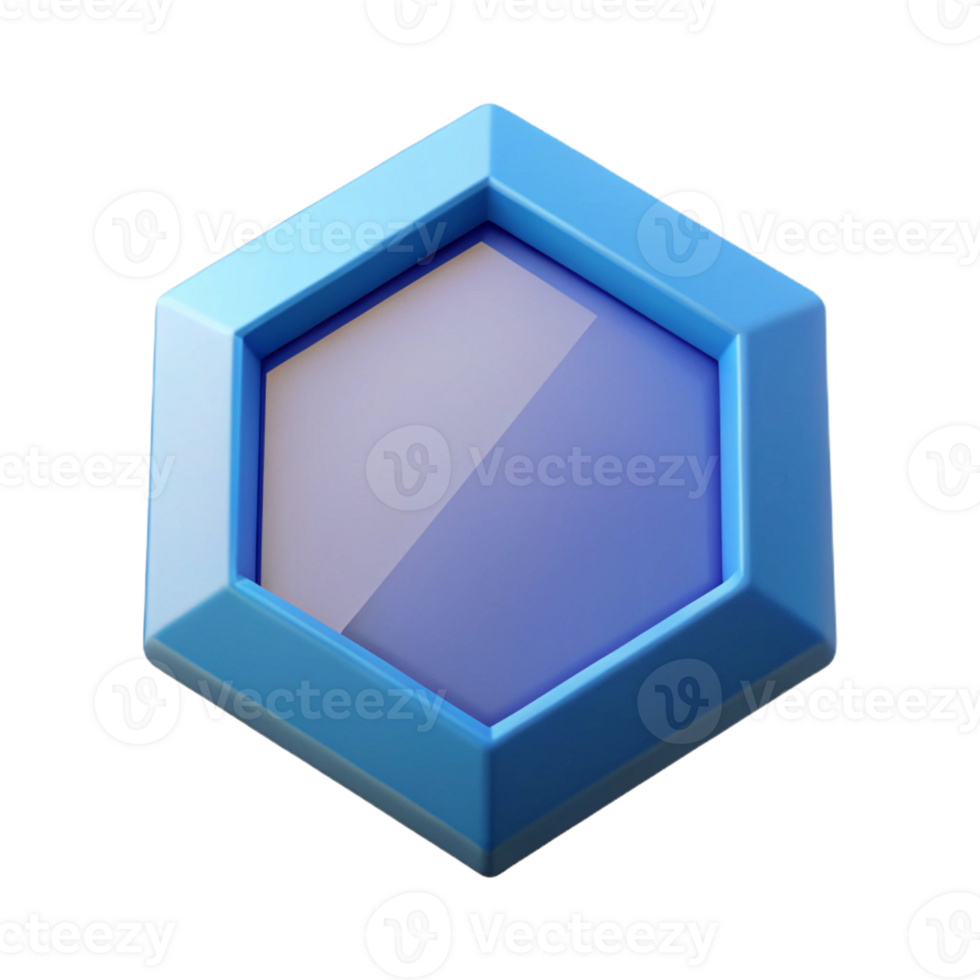 tranquil captivating Geometric hexagon. Clean lines, flat color, crisp edges with Scalable Design. masterfully captured png