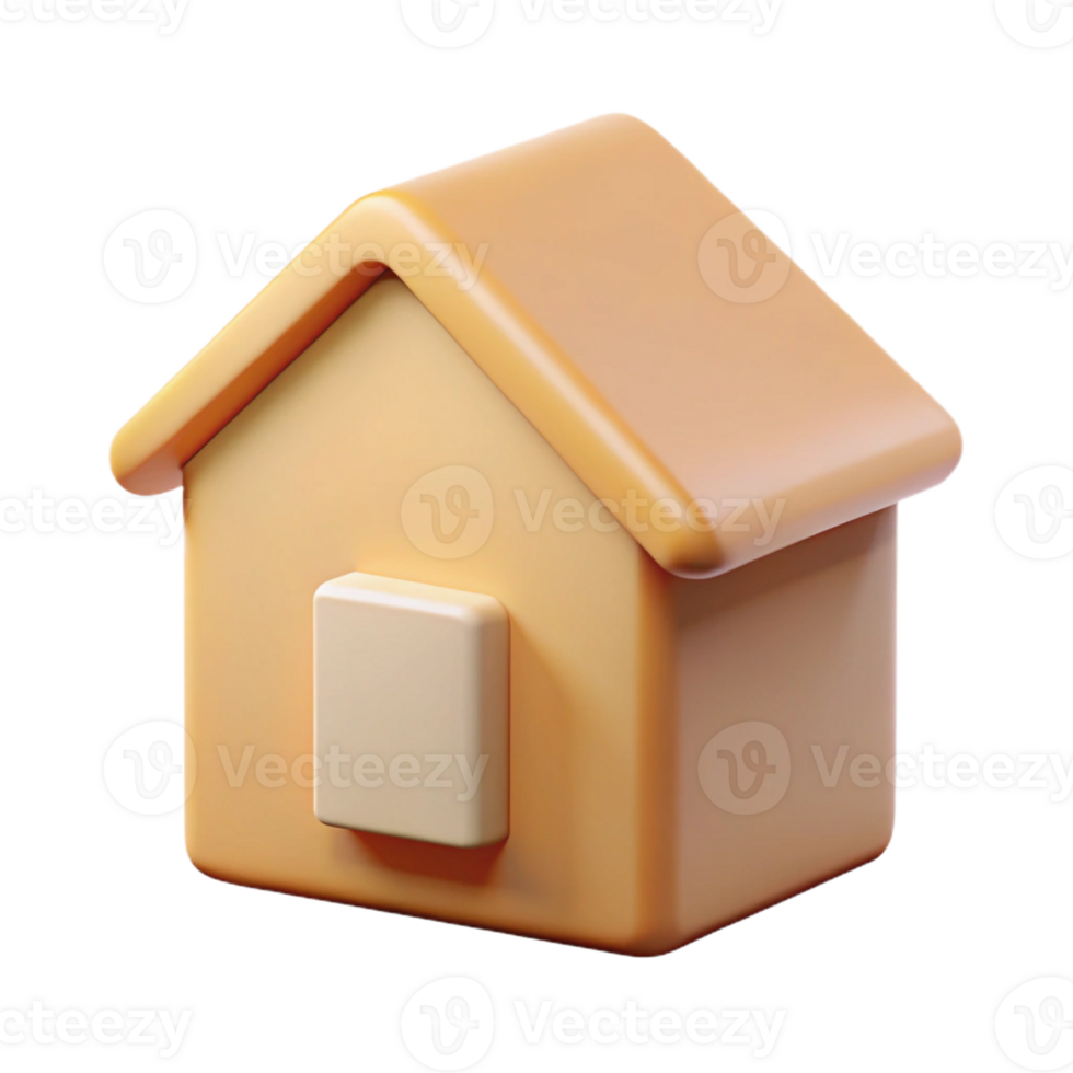 dazzling standout Simple house character with a square base and triangular roof. Crisp edges, minimal, with Scalable Design. png