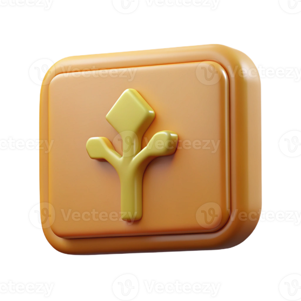 radiant surreal Rectangular badge with a stylized tree silhouette. Single-weight stroke, flat color with Scalable Design. fine detail png