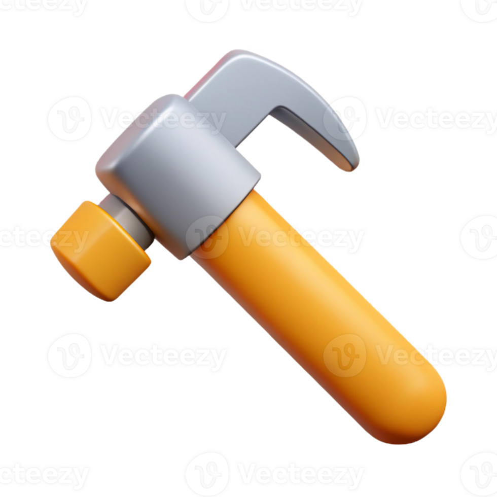 sumptuous iconic Technical illustration of a hammer. Clean lines, minimal, crisp edges with Scalable Design. png