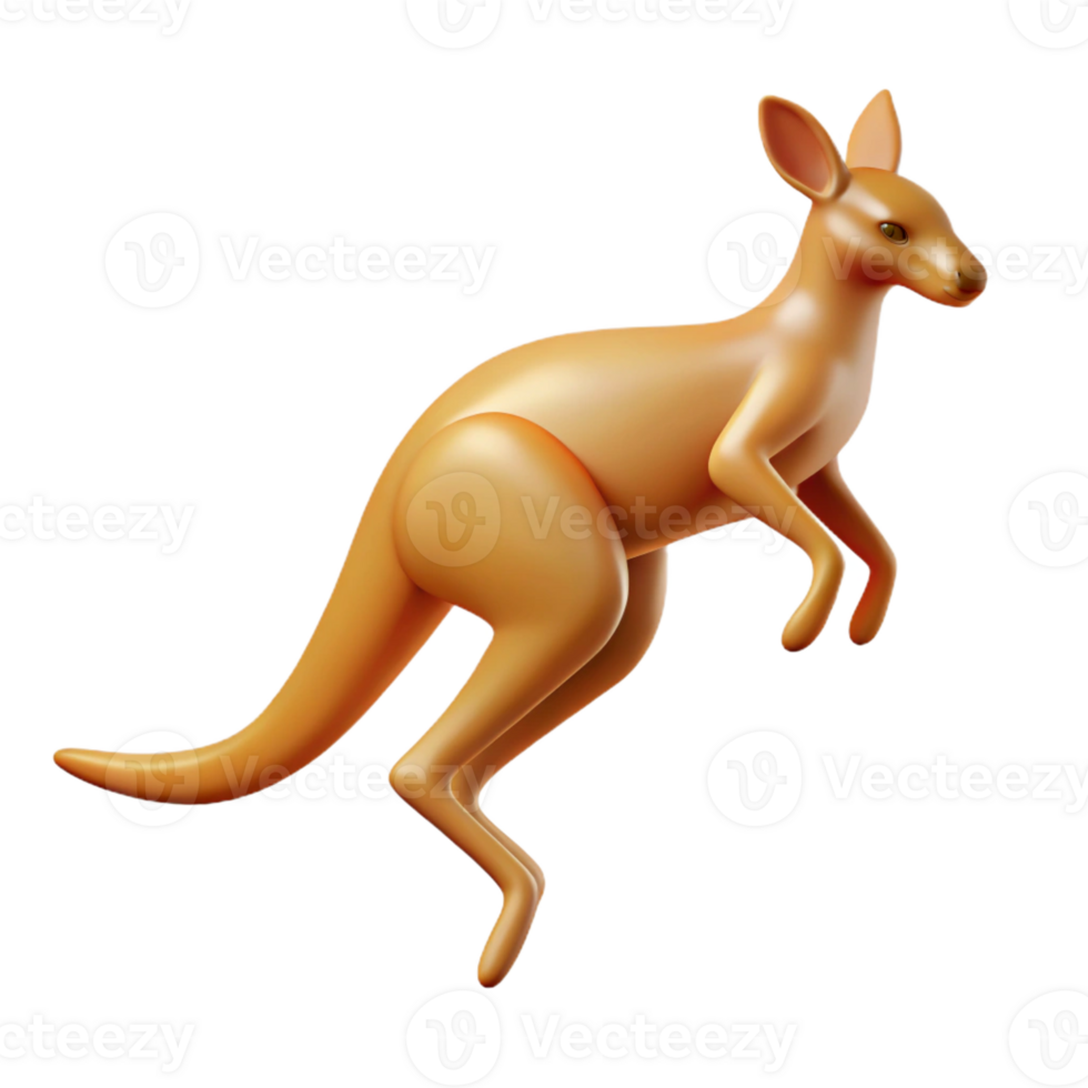 radiant timeless Flat color silhouette of a jumping kangaroo. Clean lines, with Scalable Design. png