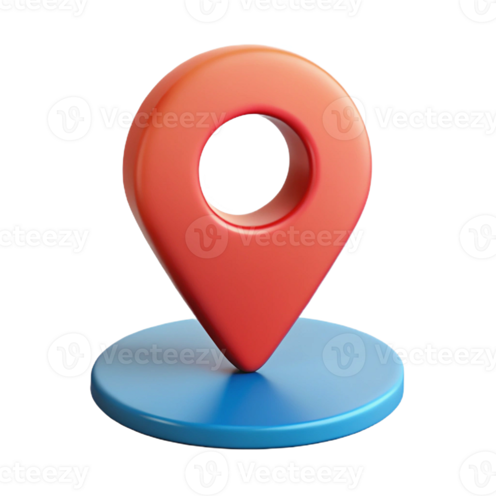 beautiful coveted Location pin icon representing a place or address. Symmetrical, flat color, with Scalable Design. png