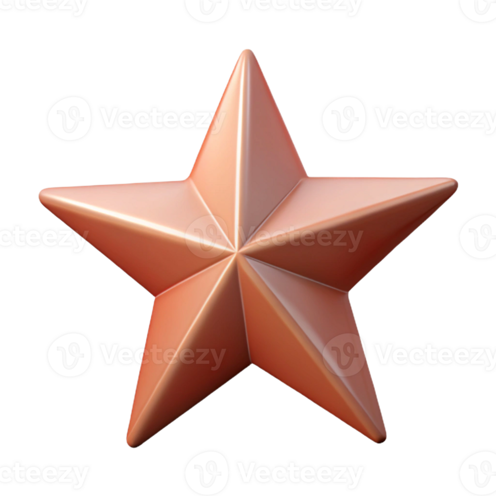 serene creative Five-pointed star with clean lines. Symmetrical, flat color, with Scalable Design. museum quality png
