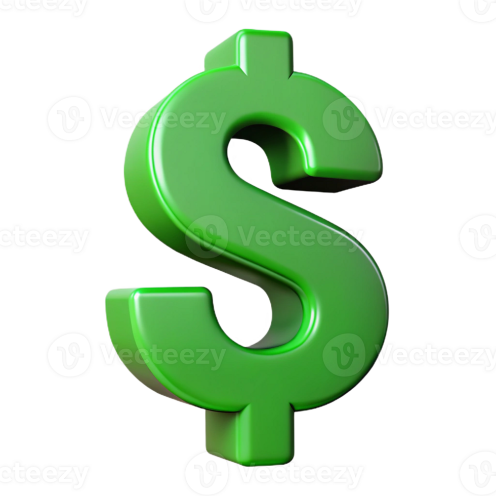 romantic splendid Crisp edges, flat green dollar sign. Clean lines, minimal design with Scalable Design. 4K png