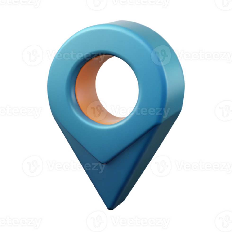 standout classic A geometric location pin icon. Teardrop shape. Flat color, single-weight stroke with Scalable Design. original png