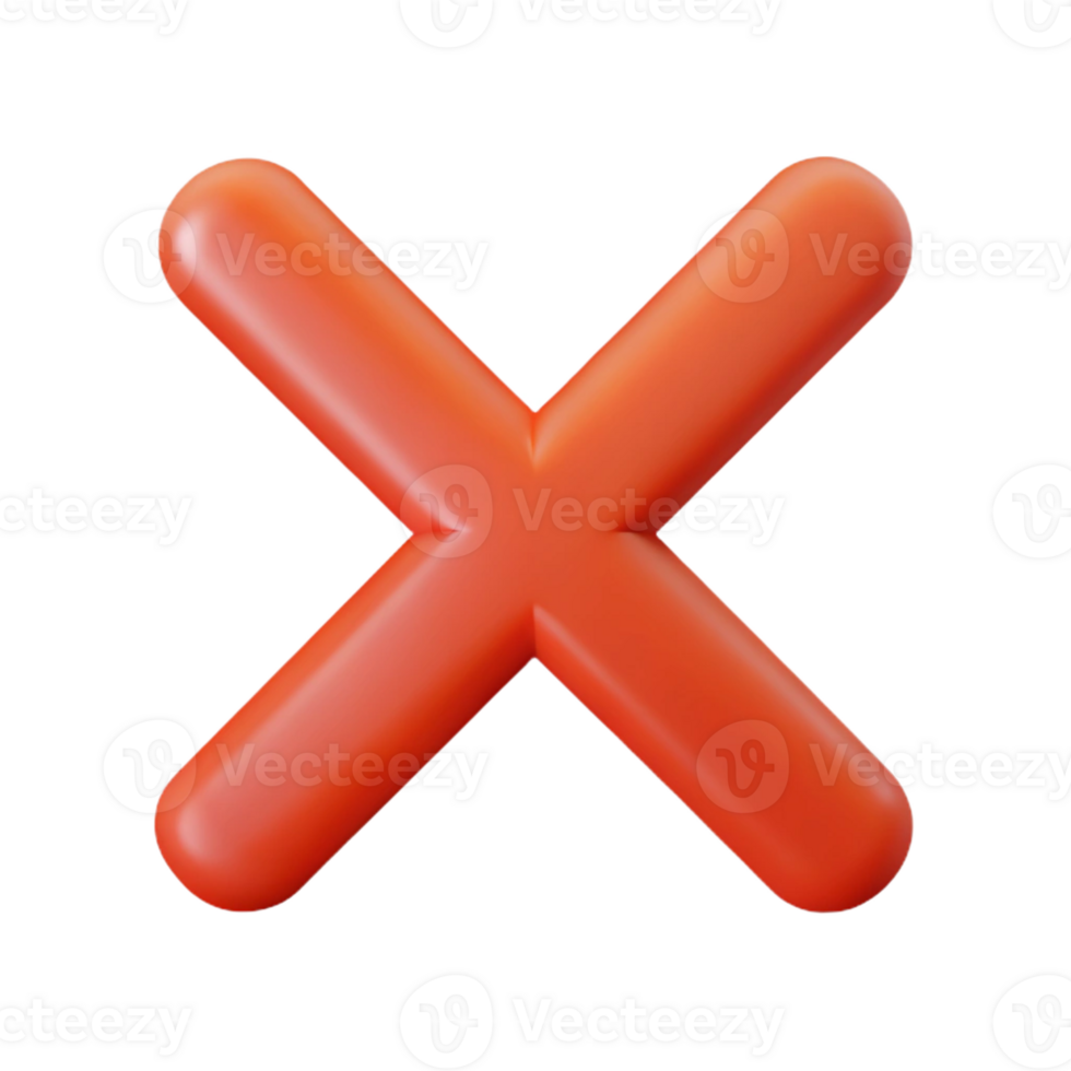 splendid peaceful industrial X mark pictogram. Geometric, single-weight stroke, flat color. Minimal, with Scalable Design. studio quality png