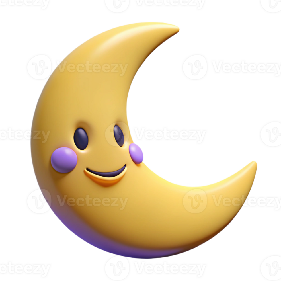 immaculate playful artistic Smiling crescent moon character with pointed tips. Clean lines, flat color, minimal design with Scalable Design. impeccable png