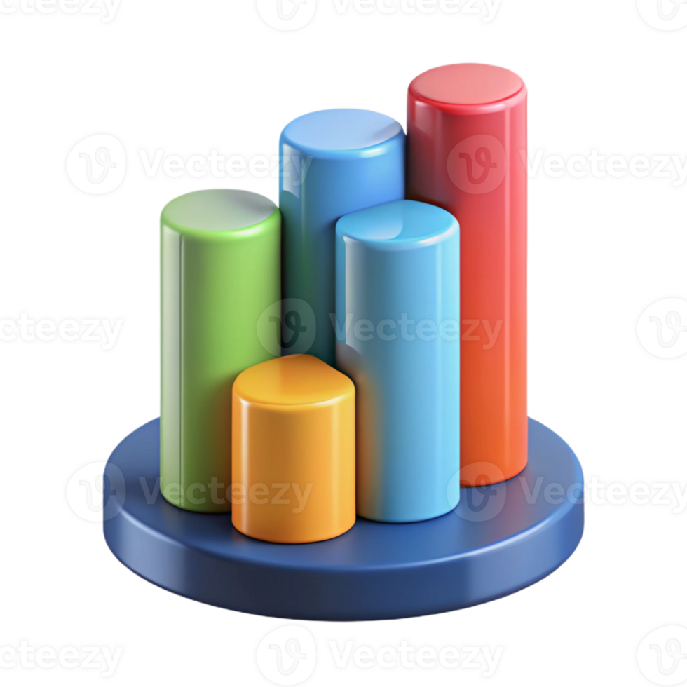 extraordinary retro Stacked bar graph showing data comparison. Single-weight stroke, flat color, minimal with Scalable Design. 4K png