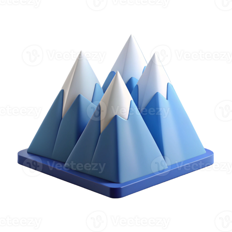 melancholic gorgeous Minimal geometric mountain range. Flat color, clean lines with Scalable Design. top-tier png