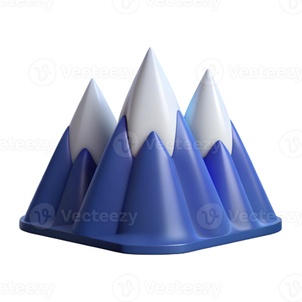 immaculate organic Minimal design of a mountain range with solid colors and clean lines with Scalable Design. handcrafted png