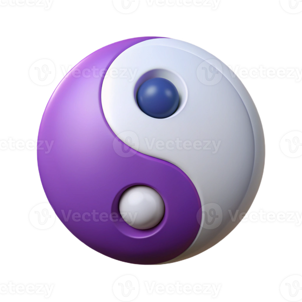 distinguished modern Symmetrical, flat color design of a yin yang symbol. Clean lines, with Scalable Design. museum quality png