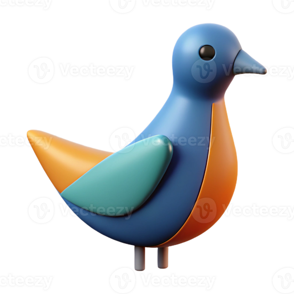 splendid whimsical elegant Symmetrical abstract bird shape, flat color, with Scalable Design. top-tier png