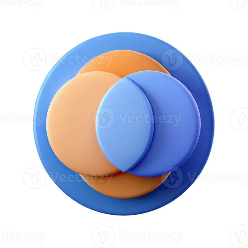gorgeous exemplary Overlapping circles, scalable design, flat color. Minimal and clean with Scalable Design. png
