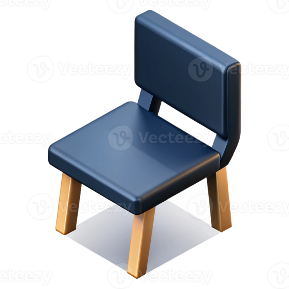 melancholic captivating Flat color isometric chair, crisp edges, black with Scalable Design. masterfully captured png