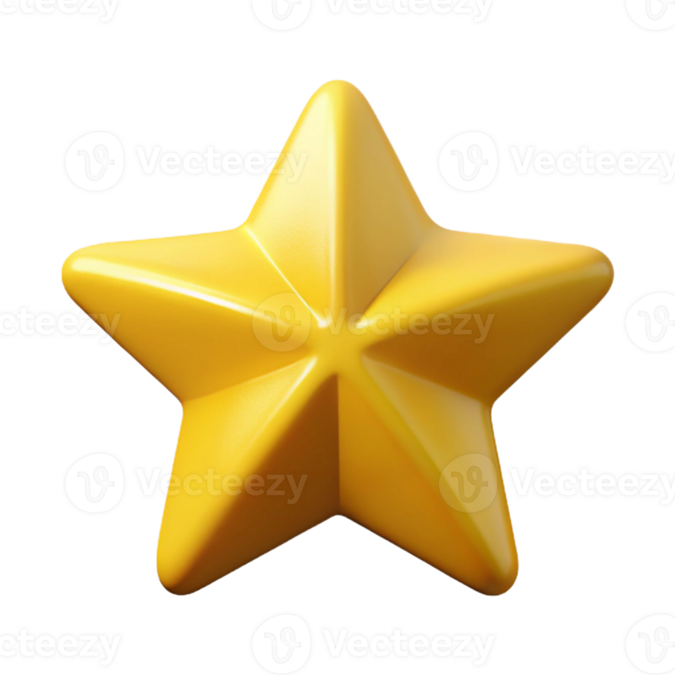 gorgeous creative Symmetrical star, minimal design, single-weight stroke, flat yellow with Scalable Design. 8K png