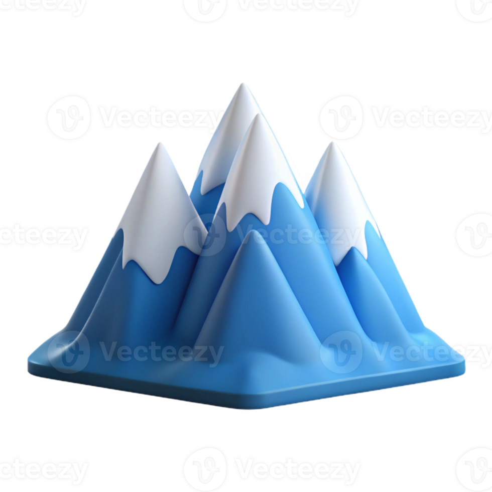 enchanting calm urban Stylized mountain range, crisp edges, flat color. Minimal, with Scalable Design. sharp png