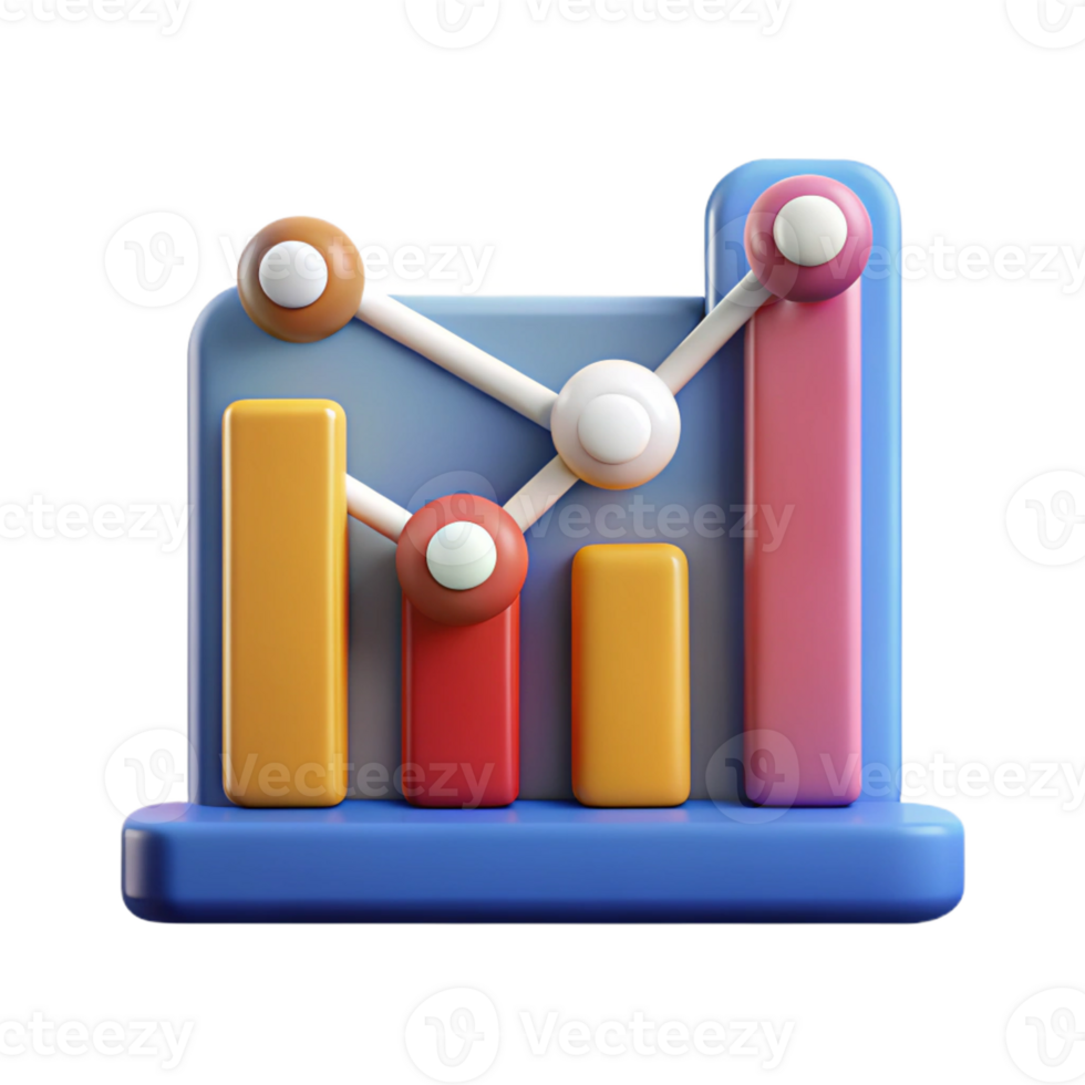 notable contemporary Graph icon representing data analysis. Clean lines, flat color, with Scalable Design. authentic png