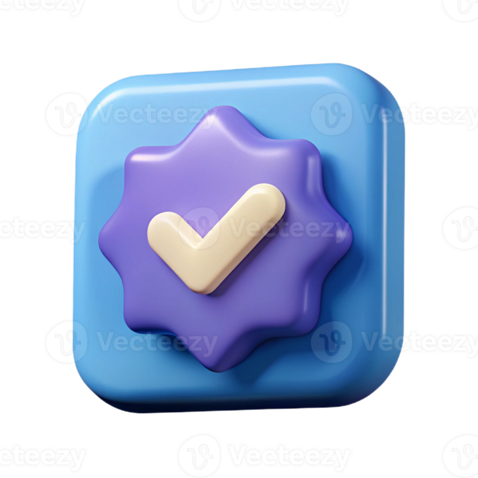 gorgeous distinguished Square badge with a checkmark icon. Crisp edges, single-weight stroke with Scalable Design. png