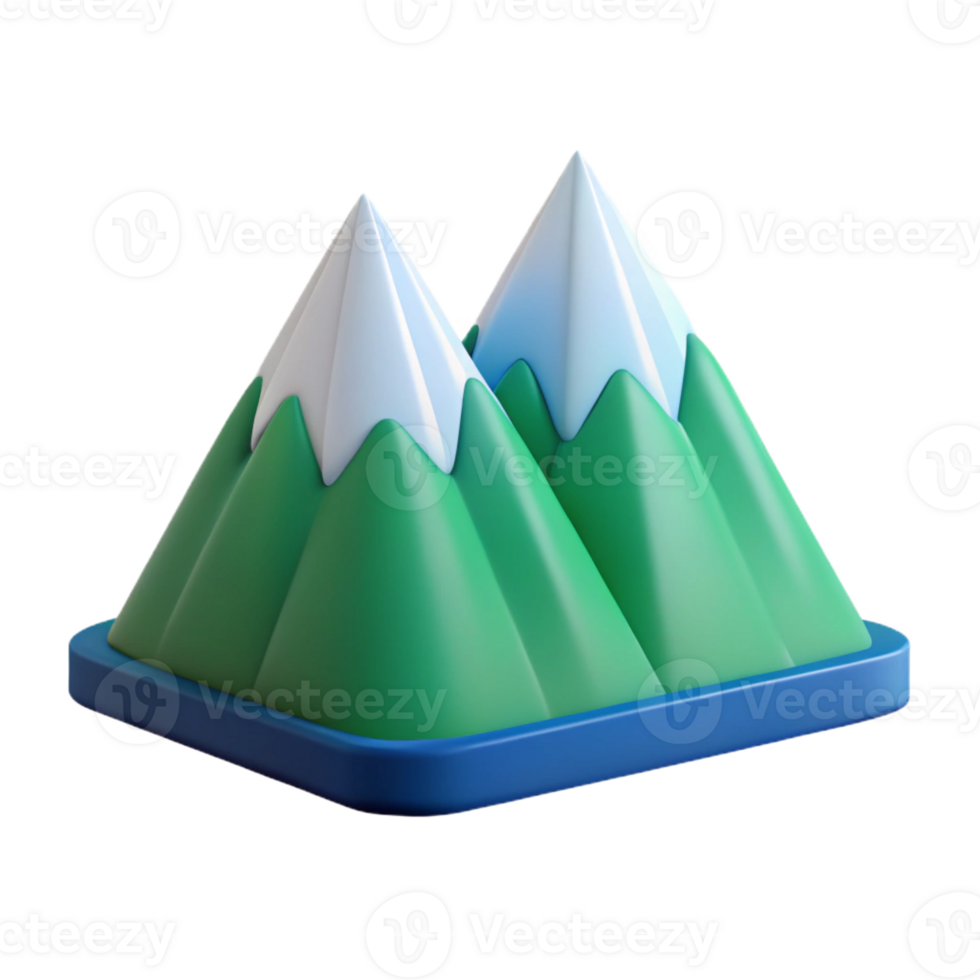 ethereal breathtaking Scalable, flat color illustration of a mountain range. Clean lines, crisp edges with Scalable Design. professional png