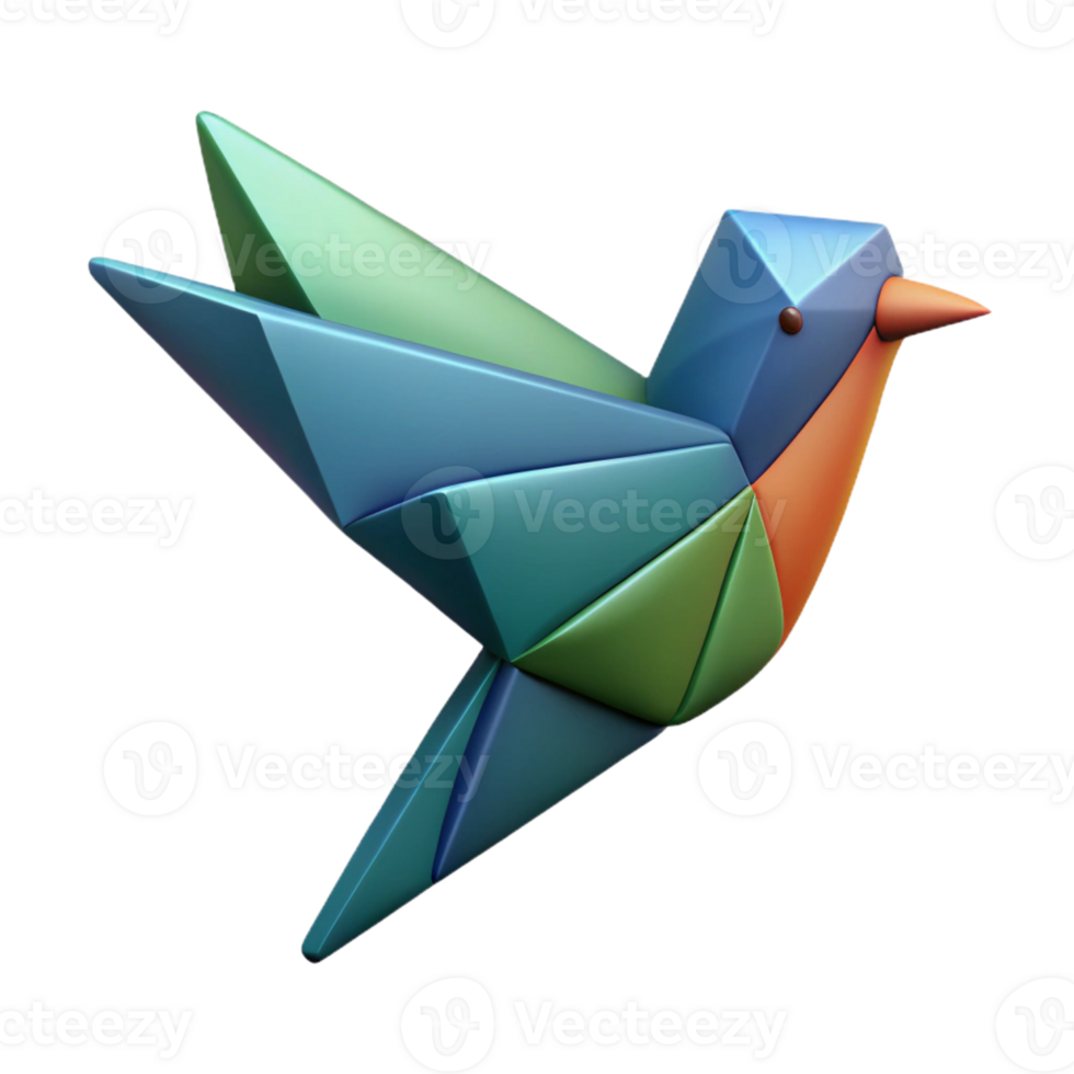 captivating geometric Abstract bird with triangular wings. Flat color, geometric, single-weight stroke with Scalable Design. authentic png