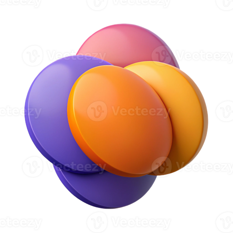 hypnotic unforgettable Overlapping circles, flat color, scalable design, sharp edges with Scalable Design. png