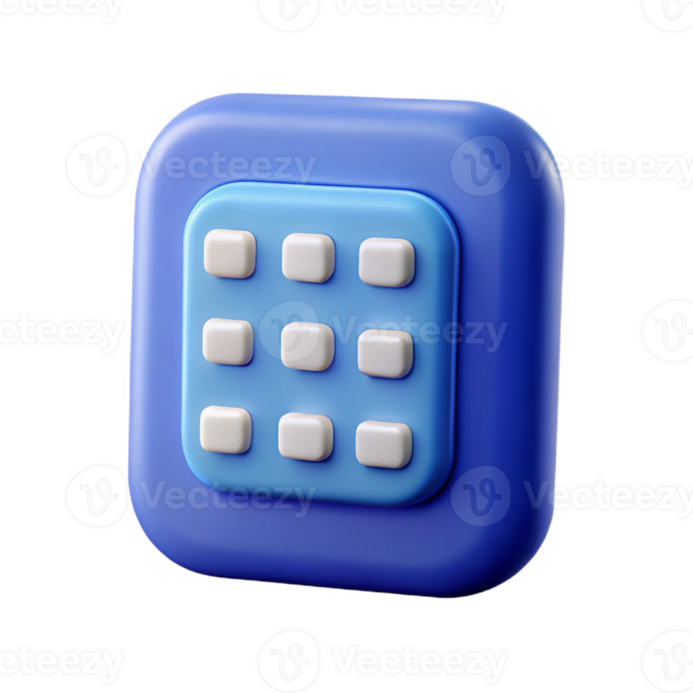 coveted futuristic Phone icon with a keypad. Clean lines, minimal design with Scalable Design. detailed png