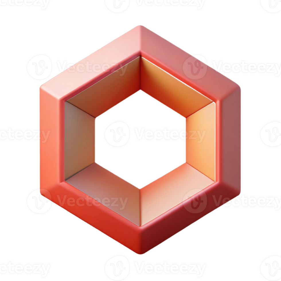 dramatic vibrant Geometric logo based on a pentagon shape. Crisp edges, flat color, minimal with Scalable Design. handcrafted png