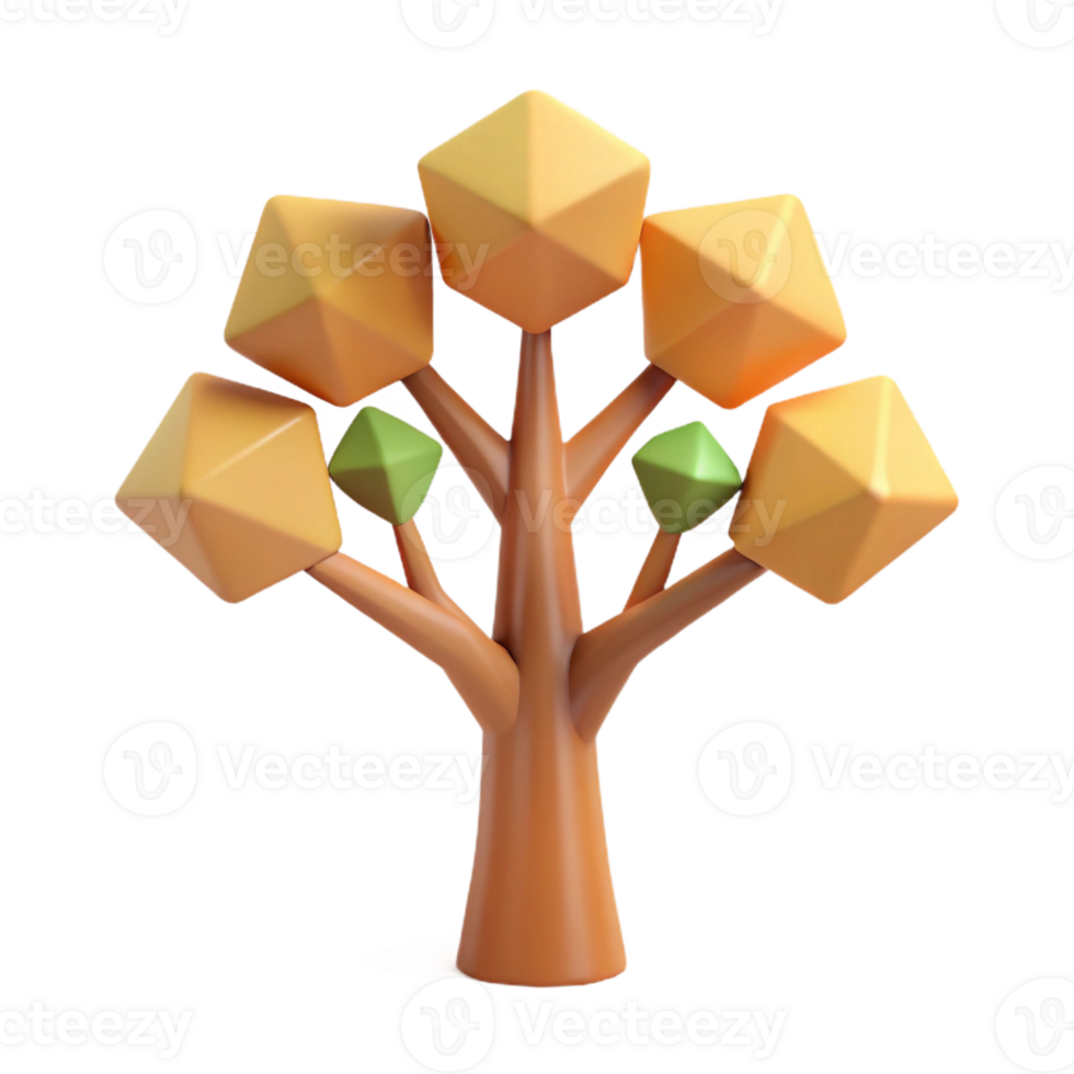 radiant dramatic creative Stylized tree with geometric branches. Crisp edges, flat color, single-weight stroke with Scalable Design. fine detail png