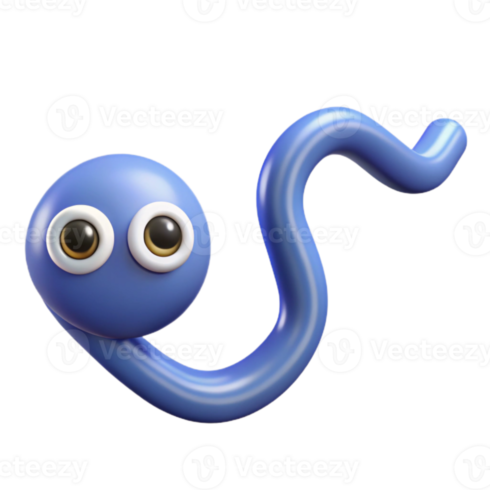 harmonious captivating Wavy line character with a single eye at the end. Clean lines, minimal, with Scalable Design. flawless png