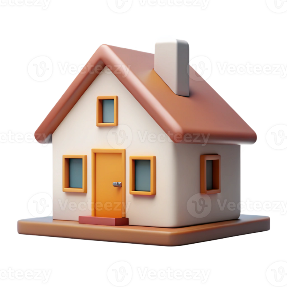 spectacular mid-century Clean lines depicting a simple house. Flat color, minimal design with Scalable Design. top-tier png