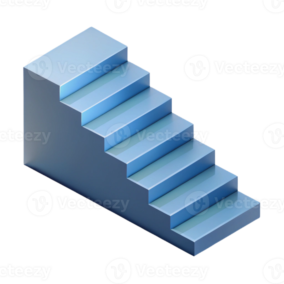 beautiful ethereal coastal Isometric staircase, minimal design, single-weight stroke, with Scalable Design. expertly shot png