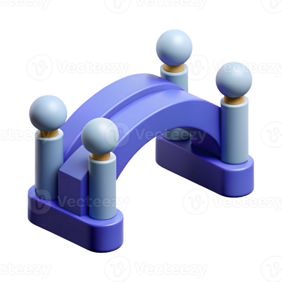 pristine contemporary Geometric representation of a bridge. Single-weight stroke, minimal with Scalable Design. ultra HD png