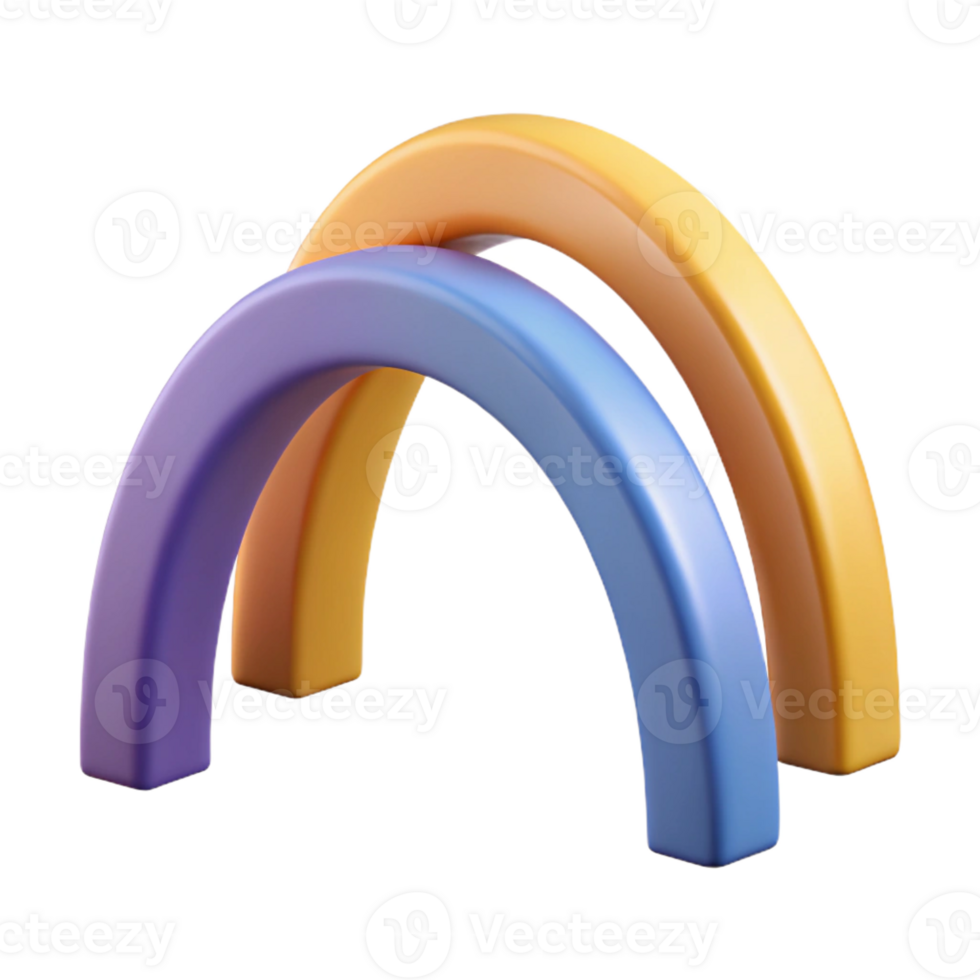 romantic picturesque Intersecting arcs, single-weight stroke, scalable. Flat color design with Scalable Design. museum quality png
