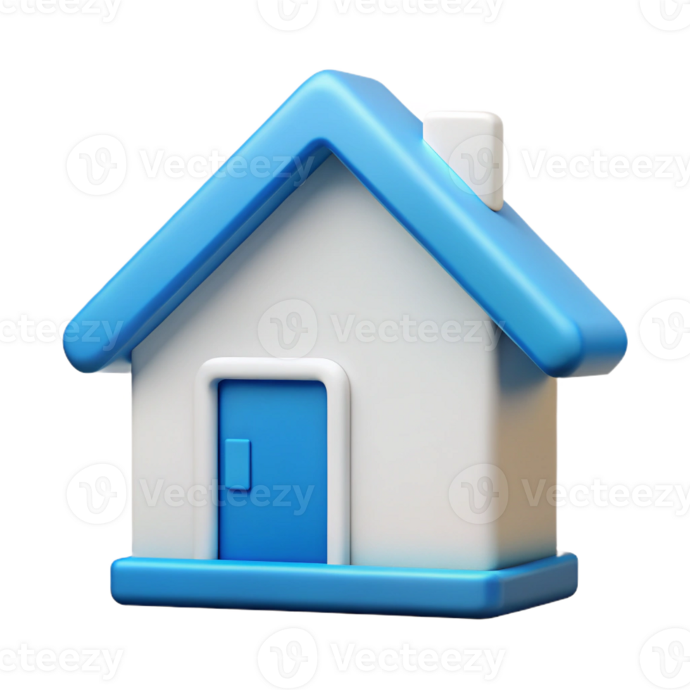 nostálgico imaculado mínimo casa ícone com limpar \ limpo linhas e plano cor. fresco arestas com escalável Projeto. profissional png