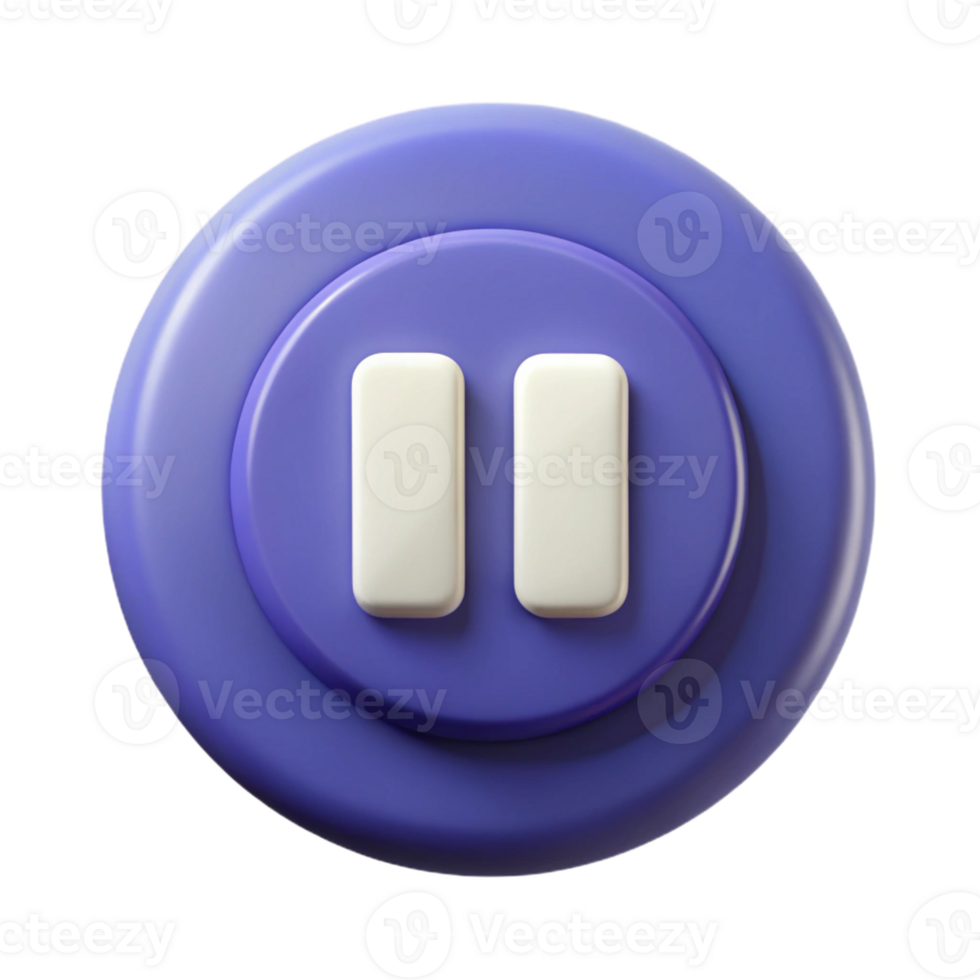 exemplary coastal Pause button icon for multimedia control. Crisp edges, flat color, symmetrical with Scalable Design. flawless png