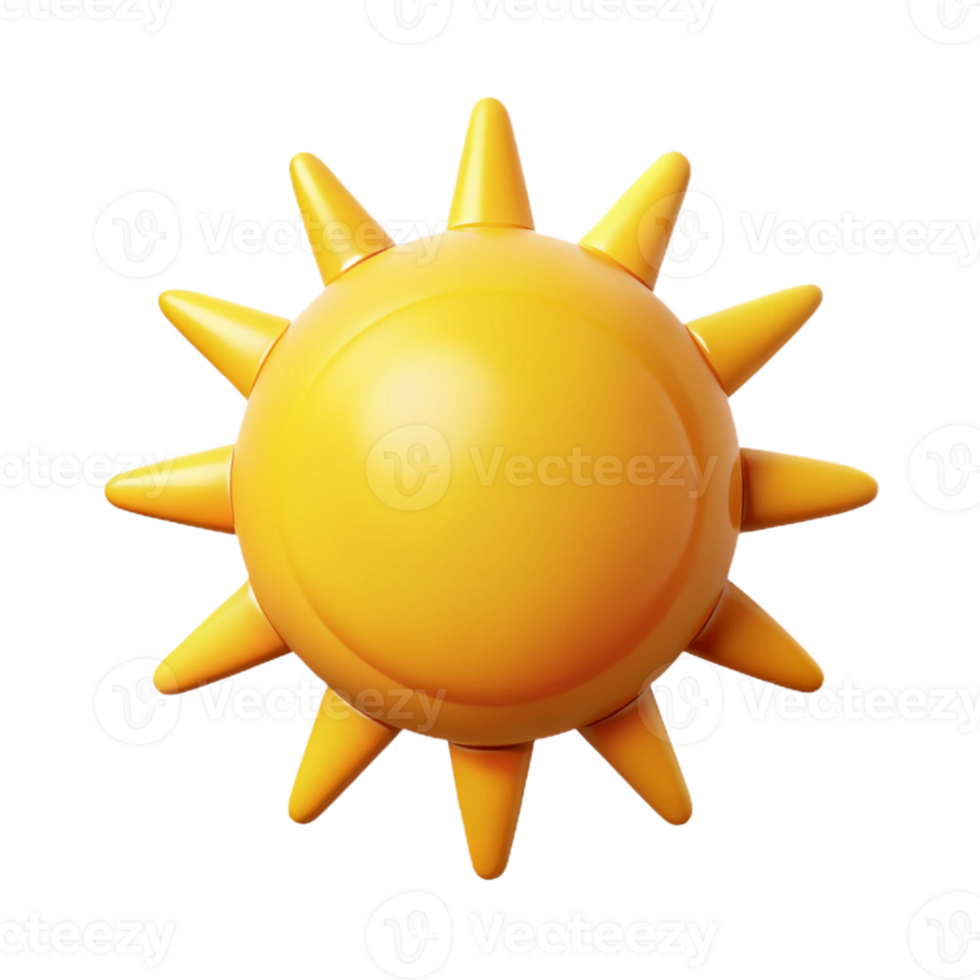 serene tranquil tropical Symmetrical, flat color design of a sun with crisp edges with Scalable Design. premium png