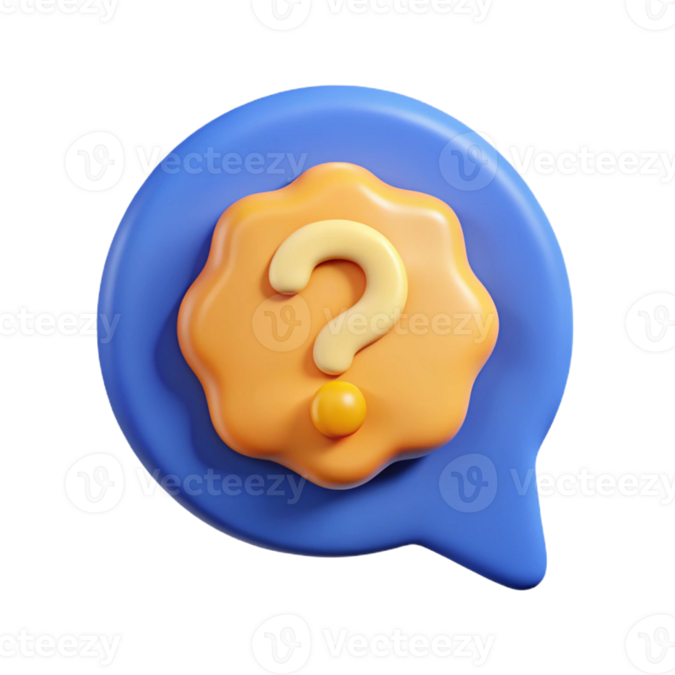 distinctive minimalist Speech bubble badge with a question mark. Scalable, crisp edges, minimal with Scalable Design. authentic png