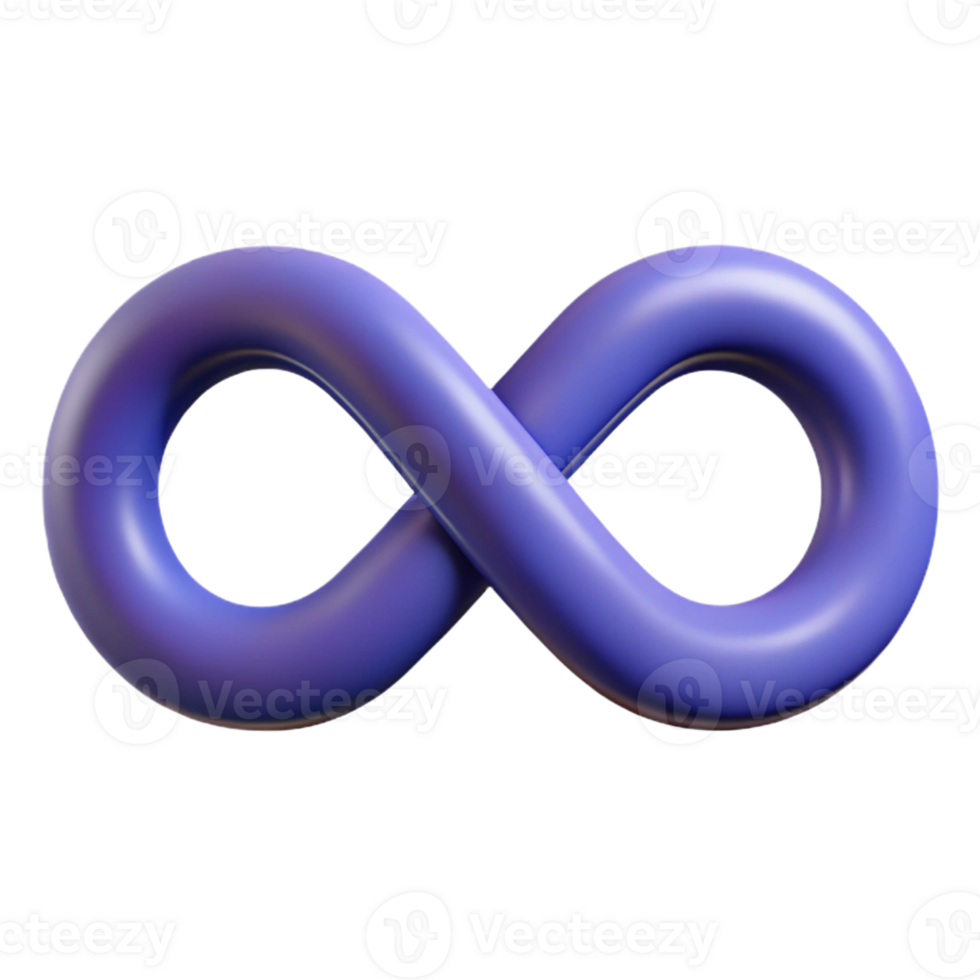 playful elegant Symmetrical infinity symbol. Single-weight stroke, flat color, with Scalable Design. original png