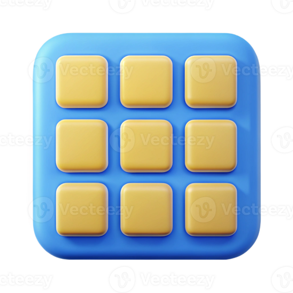 impressive geometric Grid of squares with rounded corners. Crisp edges, minimal, with Scalable Design. 4K png