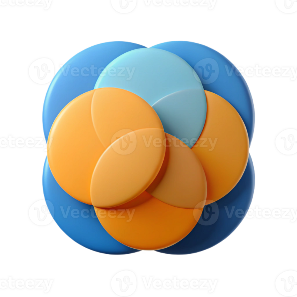 sumptuous ethereal gothic Overlapping circles, clean lines, flat color, crisp edges with Scalable Design. high quality png
