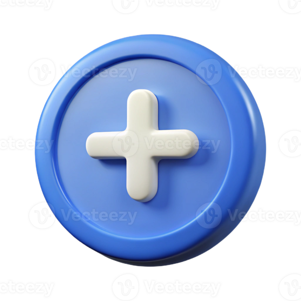 radiant dynamic vintage Circular button character with a plus sign. Flat color, clean lines, with Scalable Design. top-tier png