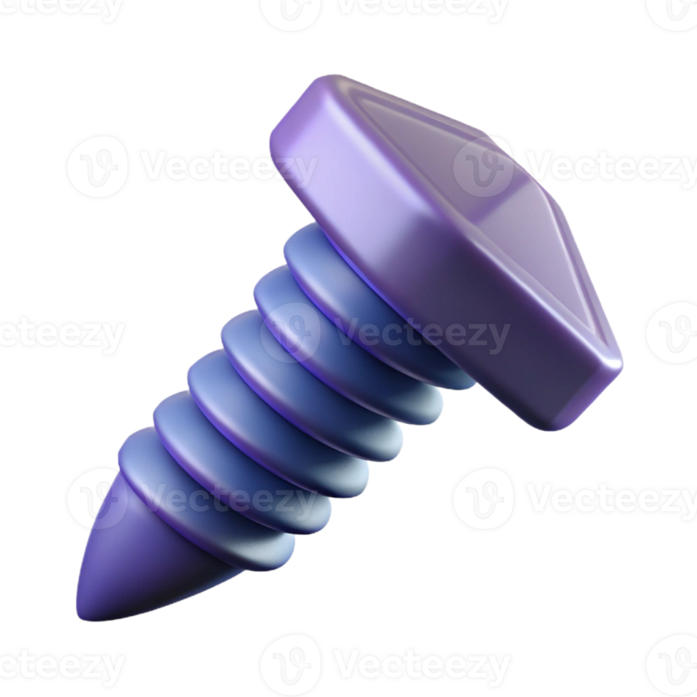 coveted mid-century Geometric representation of a screw. Crisp edges, symmetrical, with Scalable Design. studio quality png