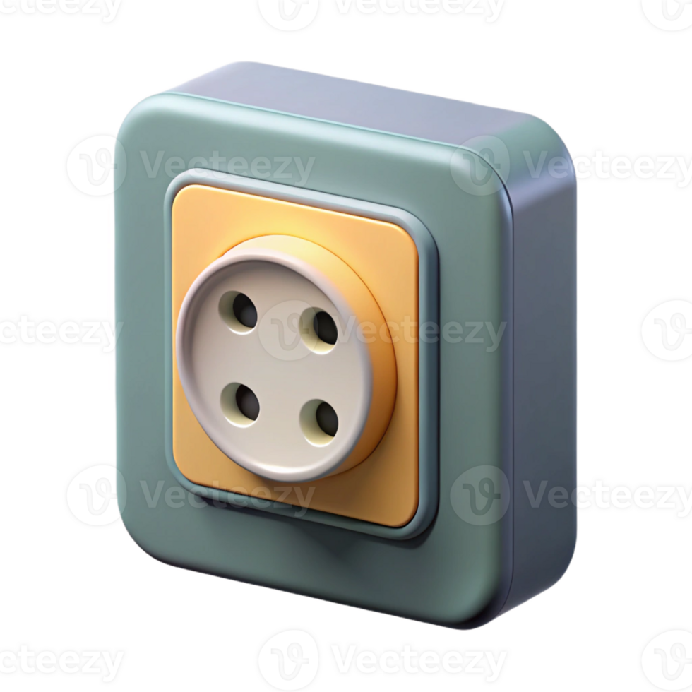 calm elegant Technical drawing of a wall outlet. Clean lines, flat color with Scalable Design. ultra HD png