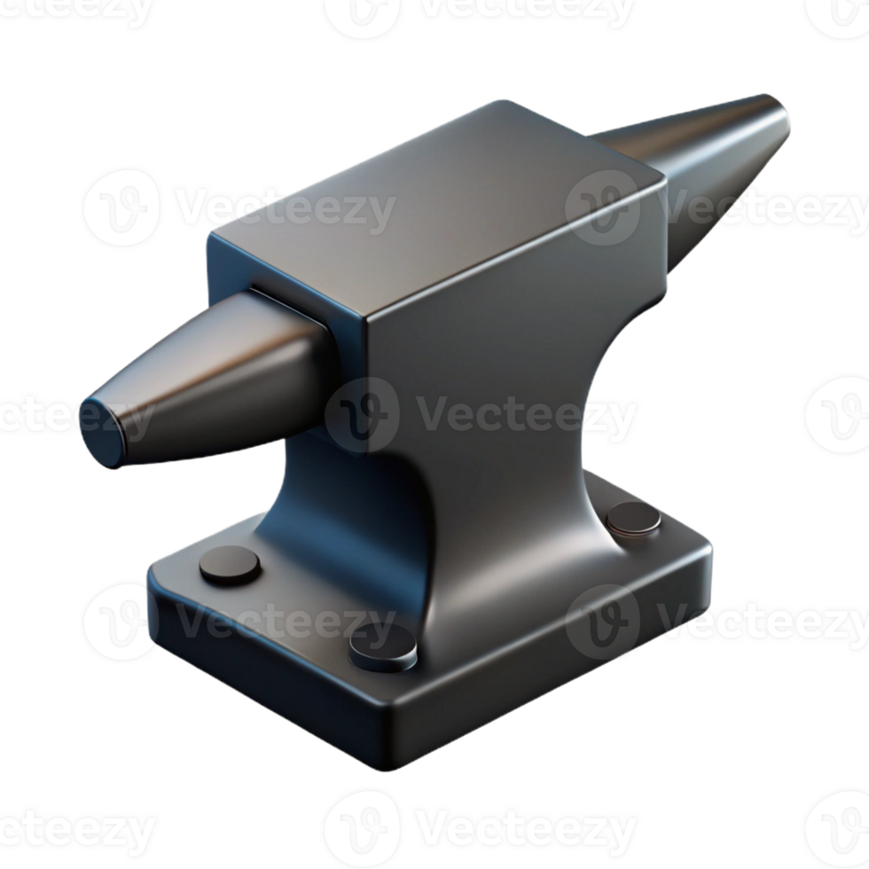 gorgeous urban Minimal isometric anvil, single-weight stroke, black with Scalable Design. professional png