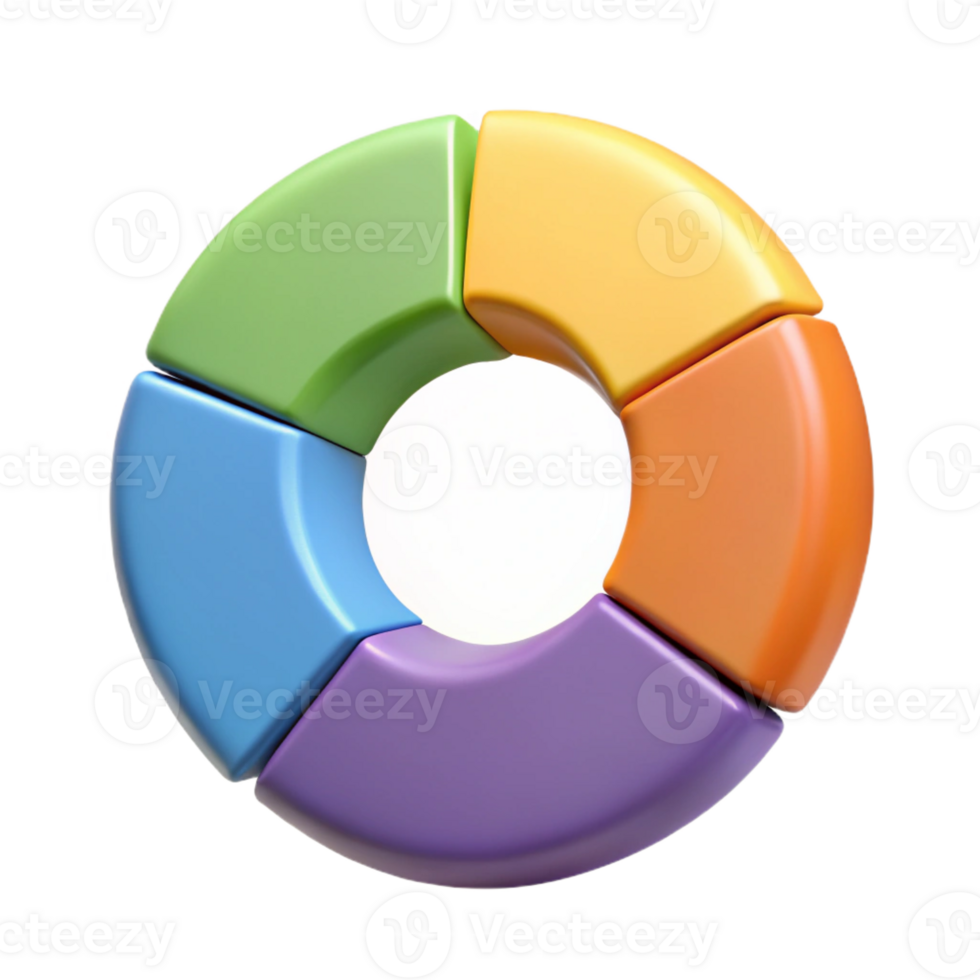 remarkable baroque Circular infographic with five segments, different flat colors. Clean lines, minimal design with Scalable Design. exclusive png