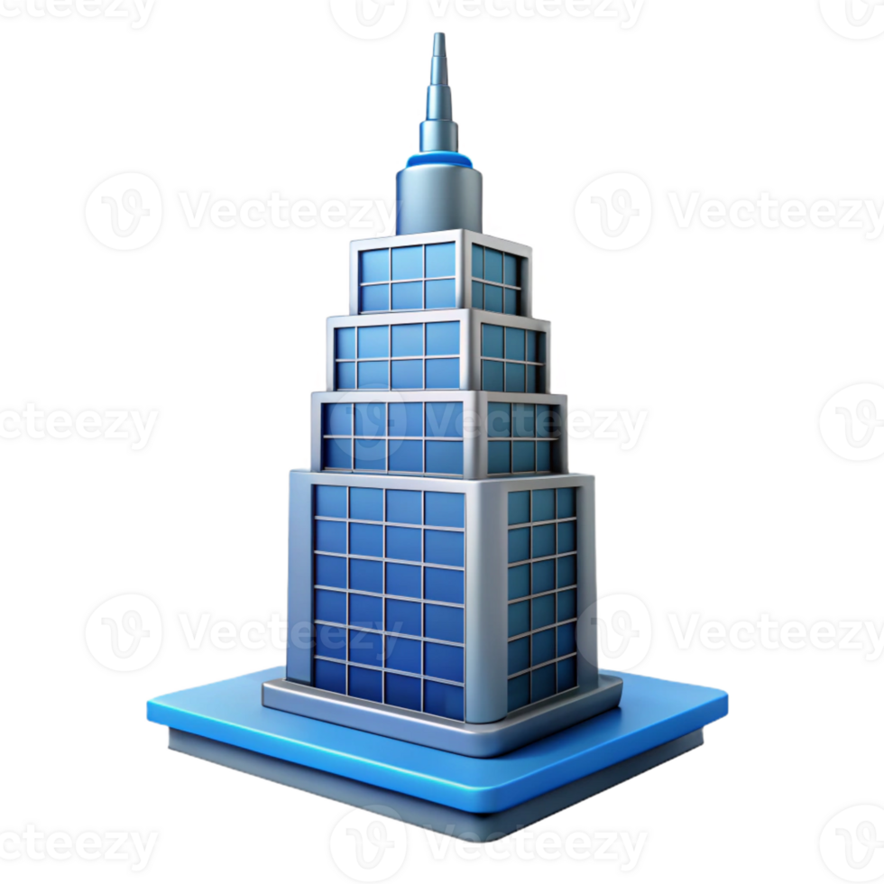 mysterious captivating Clean line drawing of a skyscraper. Flat color, with Scalable Design. expertly shot png