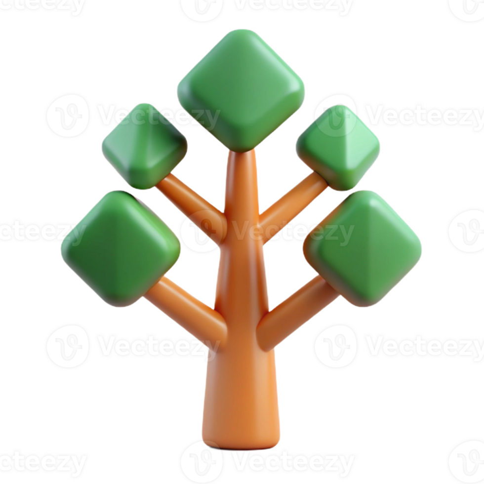 melancholic vibrant Symmetrical abstract tree shape, flat color, with Scalable Design. perfect clarity png