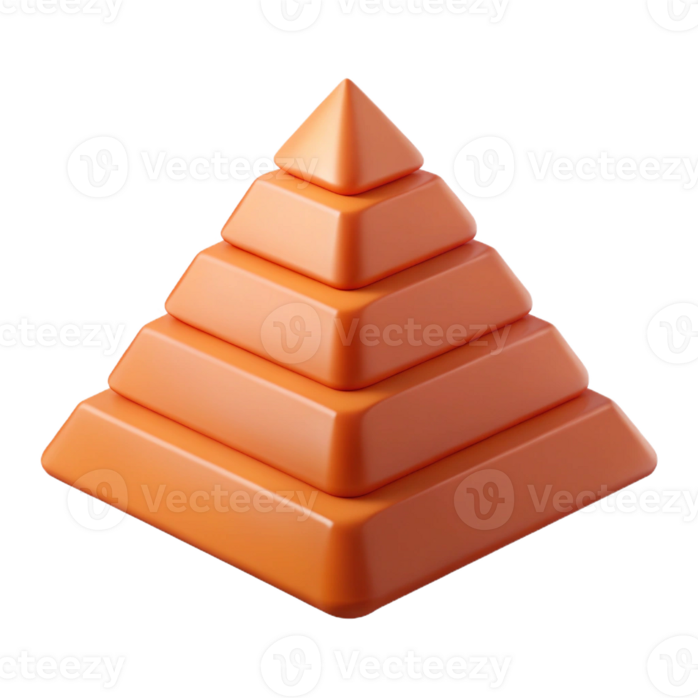 extraordinary melancholic tropical Clean lines forming a pyramid, flat color, with Scalable Design. precision png